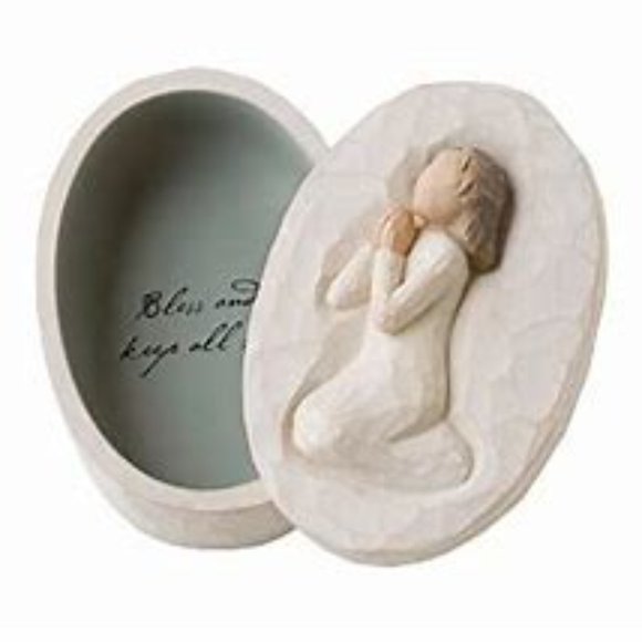 3/$25 Sculpted Hand-Painted Keepsake Trinket Box